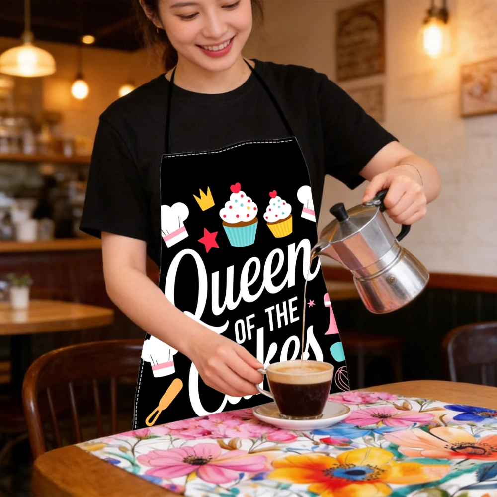 1pc Queen Of The Cakes Apron B - Home Cooking Queen ulasan dan harga