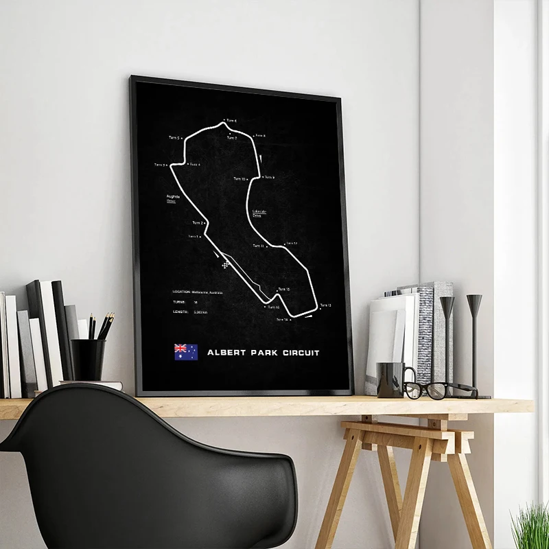 Modern World Racing Circuits Posters Nurburgring Sarthe Nordschleife Canvas Painting Print Wall Art Picture Room Garage Decor