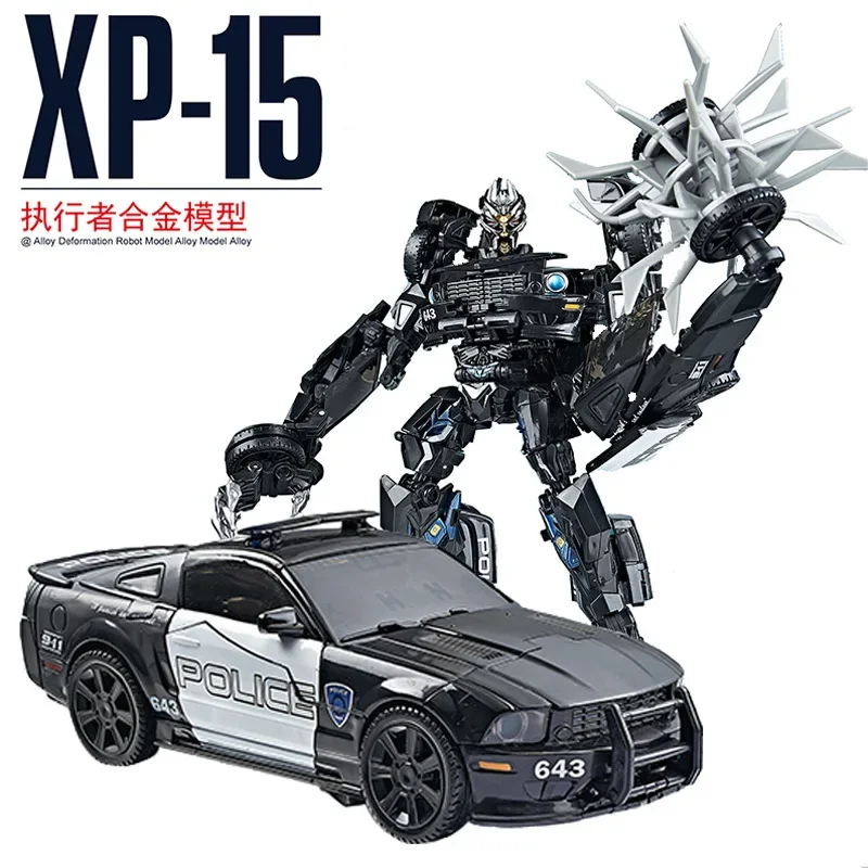 In Stock Transforming Toys Model Society 6807 Xp15 Roadblock Alloy Police Car  Car Robot Action Figures Toys Collection Gift