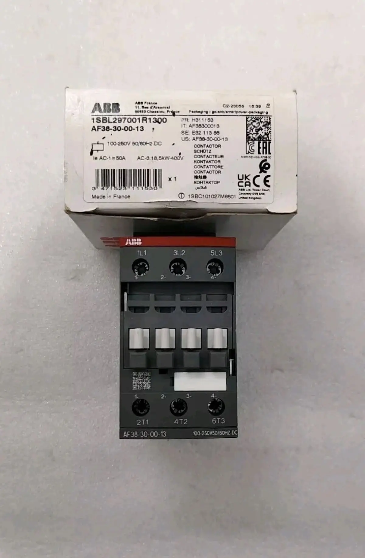 1SBL297001R1300 10239928 AF38-30-00-13*100-250V AC/ DC contactor