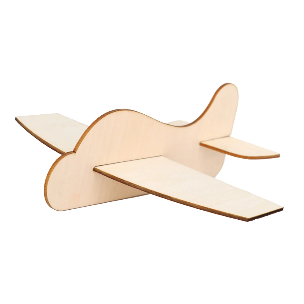 

8 Pcs White Billet Wooden Airplane Planes Material DIY Painting Blank Model Kids Accessories Child Creation