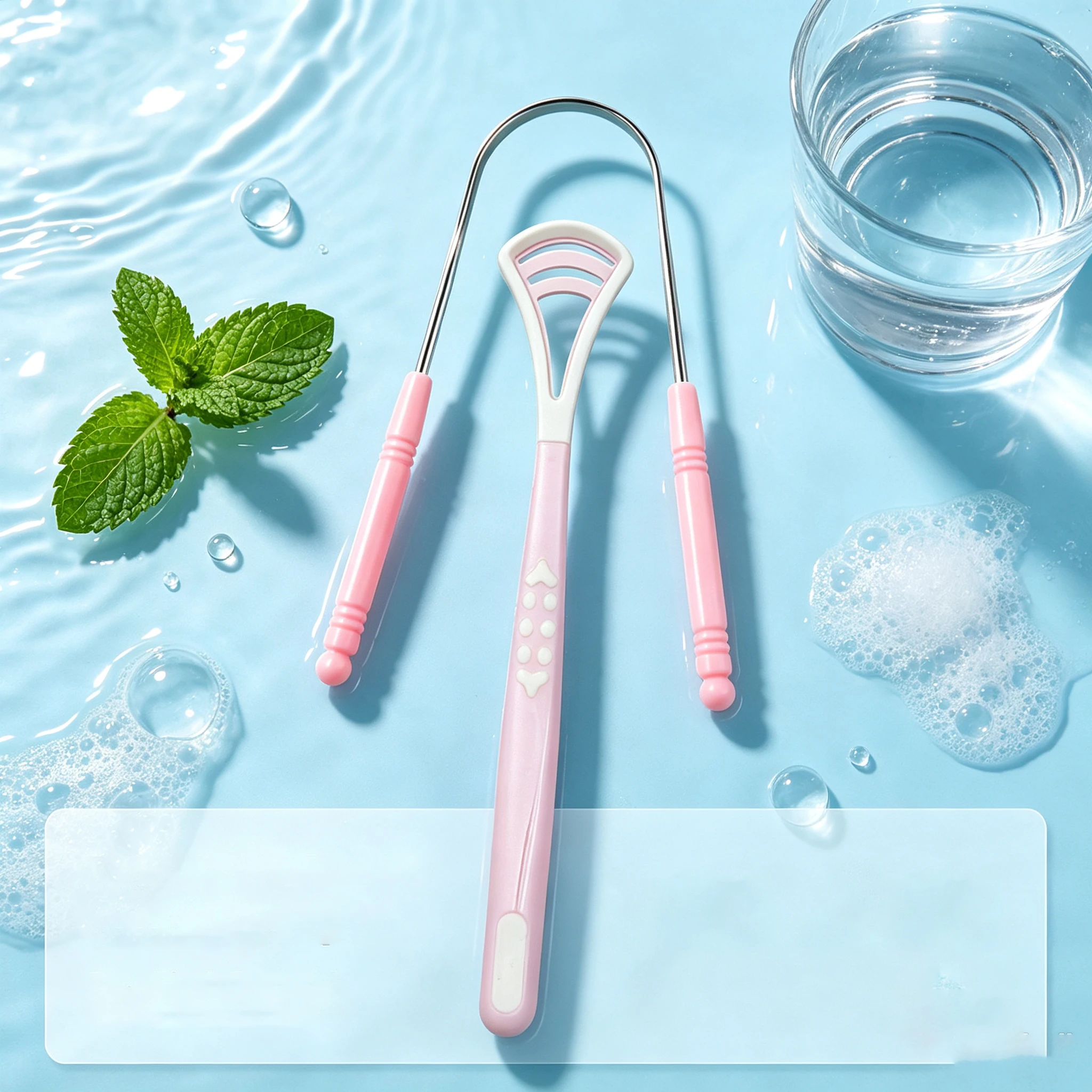 Portable Tongue Cleaning Combo Set, Hollow Silicone Tongue Scraper + Stainless Steel U-Shaped Tongue Scraper, Washable, Reusable, Household Oral Cleaning Care Tool