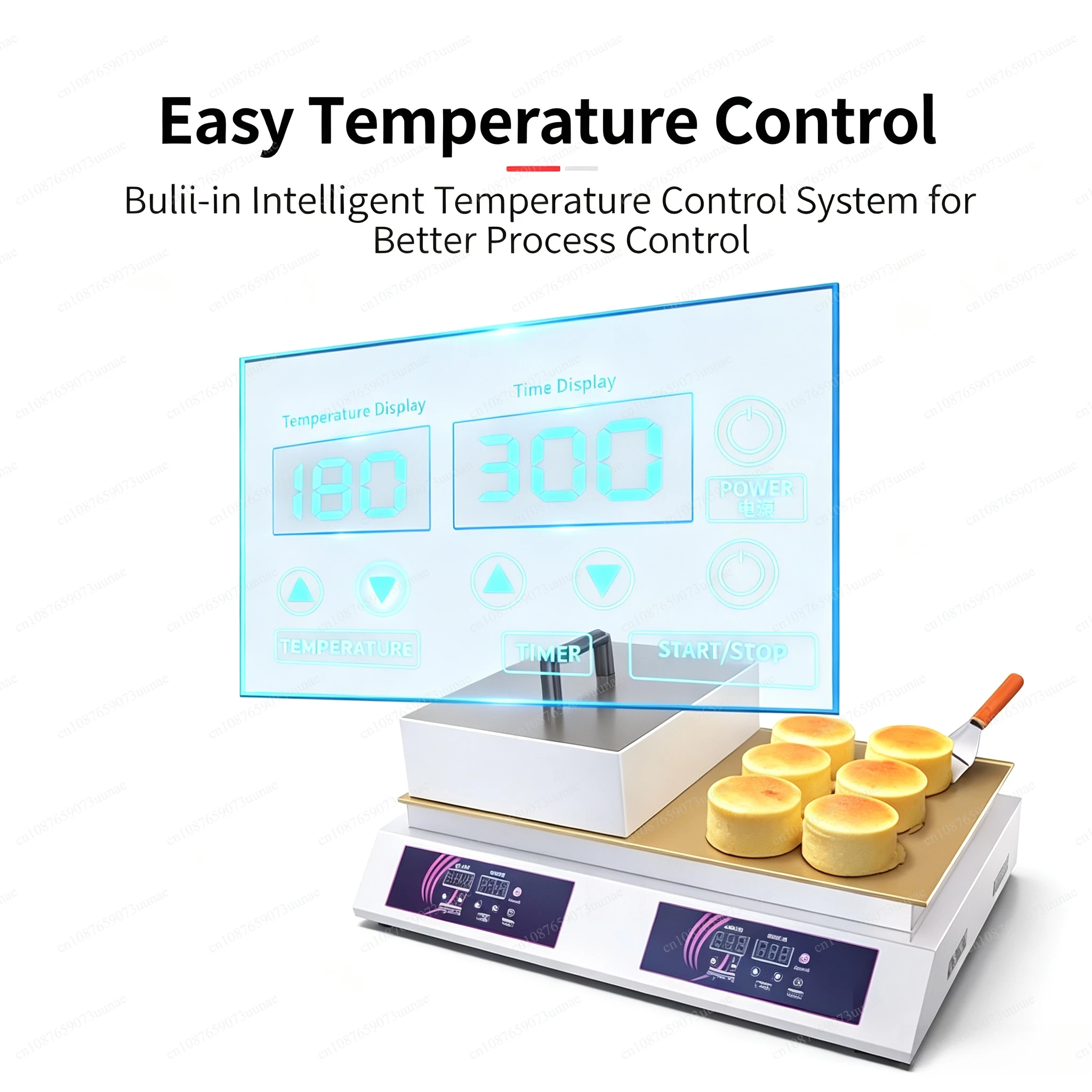 Commercial Dual‑ Souffle Pancake Machine Digital Gas Griddle Dorayaki Maker Portable Street Snack Equipment for Stall Catering