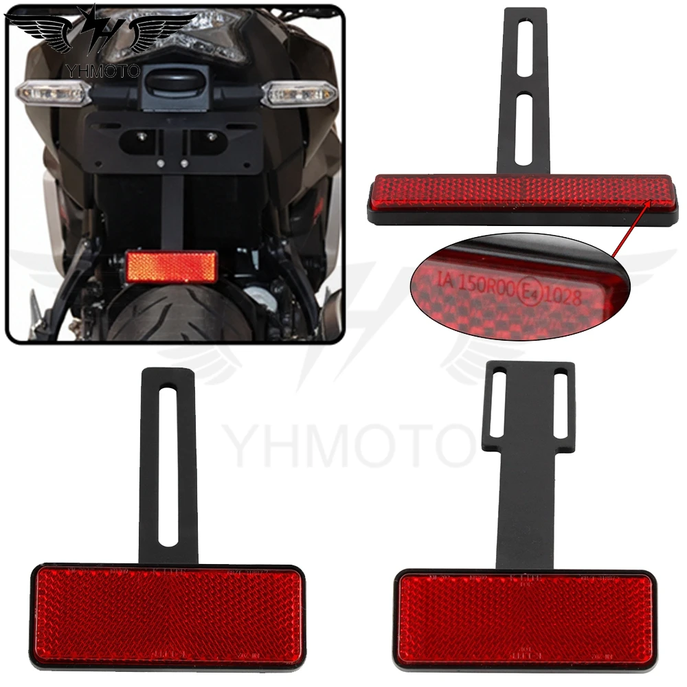 Universal Motorcycle Rear Reflector Cat's Eyes Long T-Holder Scooters Accessories For Honda For Harley For Yamaha For KTM
