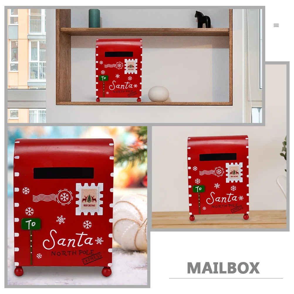 Christmas Door Decoration Mailbox Home Decorations Metal Ornament Cookie Jar Bows