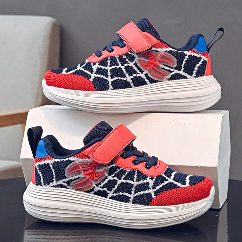 

Fashion Children Sneaker Boys Shoes 2025 New Cartoon Knit Fabric Kids Casual Tennis Shoes Autumn Brand Sports Sneaker for Boy