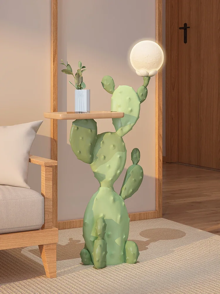 Creative Nordic Home Decor Fresh Green Cactus Statue Indoor Fashion Figurines Living Room Floor Large Simulation Plant Sculpture