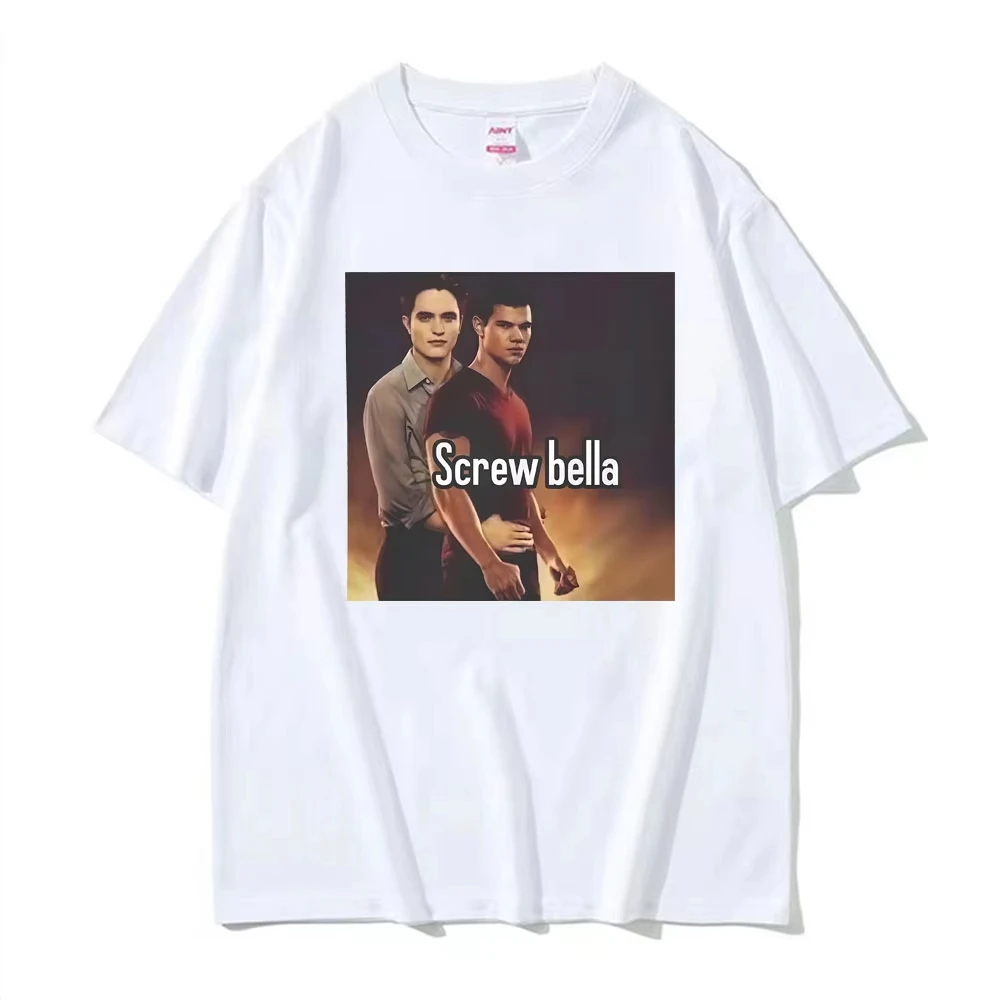Twilight Saga Funny Meme Graphic‑Print Unisex Short‑Sleeve T‑Shirt, Vintage Fashion Classic Casual Tops Women And Men T-shirt