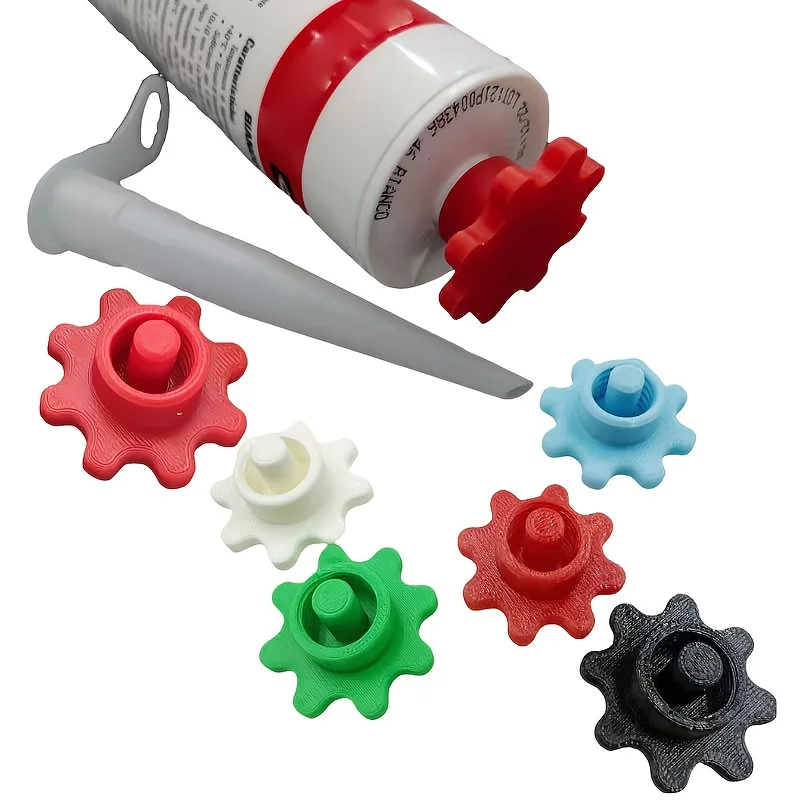 3/5pcs Plastic Material Sealing Caps, Replacement Caps, Suitable for Sealing Glue Tube Caps, Soft Tube Caps, Leak-Proof Design