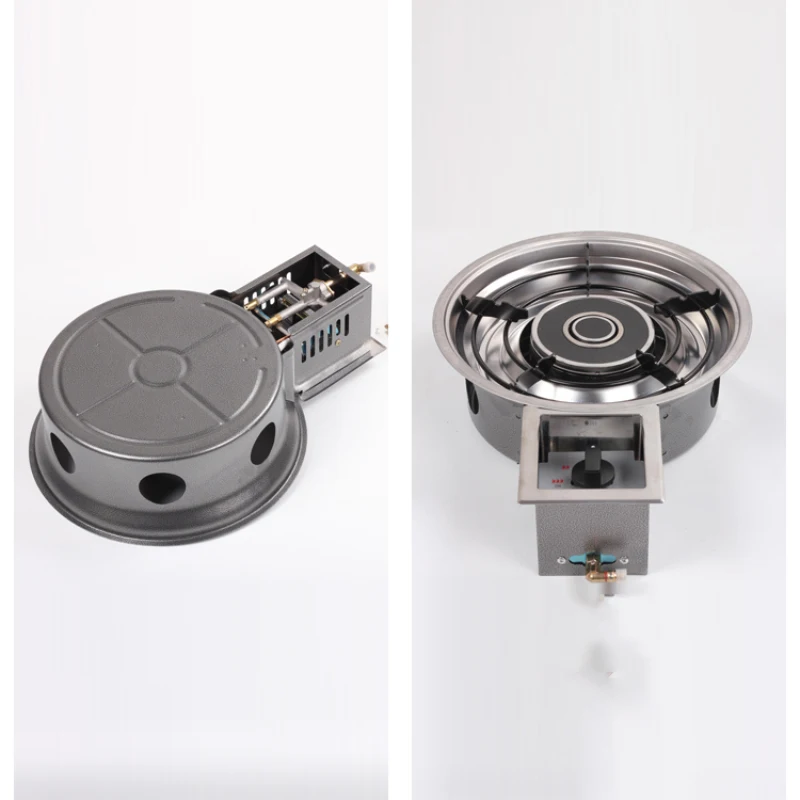 หม้อต้มก๊าซเหลวแบบฝังด้วยเตาแก๊สธรรมชาติระบบอินฟราเรด kompor Gas ประหยัดพลังงาน