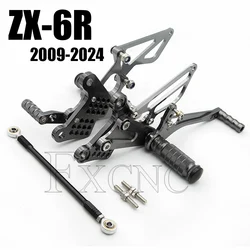 CNC Rearset For Kawasaki Ninja ZX6R 636 ZX636 ZX-6R ZX 6R 636 Aluminum Adjustable Motorcycle Rearsets Rear Sets Foot Pegs Pedal