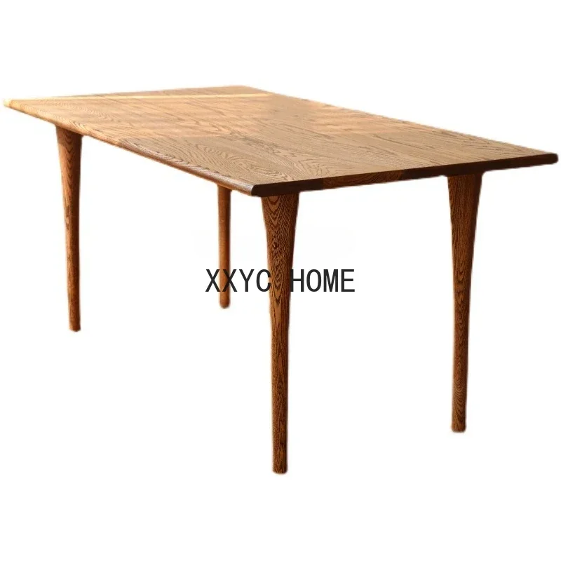 

Nordic Japanese Solid Wood Dining Table, Simple Rectangular Desk for Small Apartment Home & Computer Use
