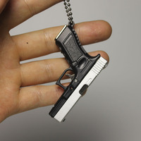 G17 Pistol 1:3 Metal Keychain Model With Slide Lock & Button Magazine Release, Realistic Simulation, Non-Firing, Car Keychain/Ba