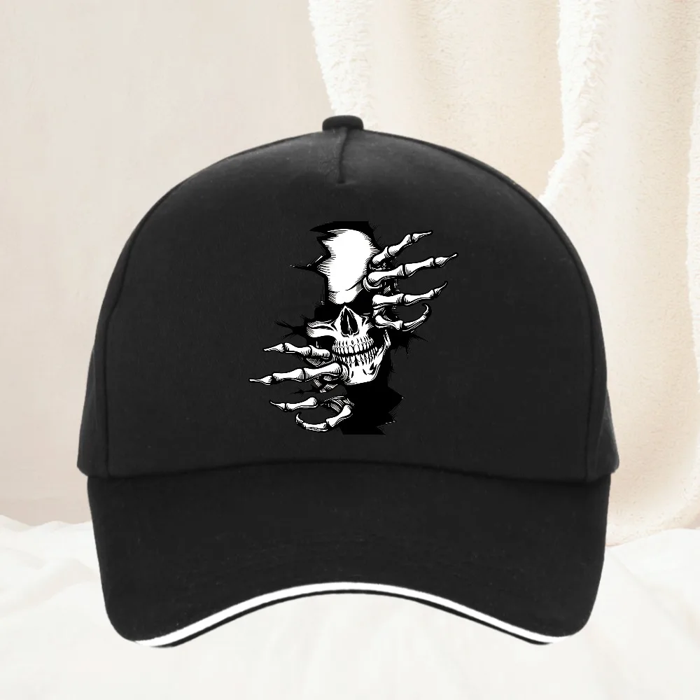 

Hellfire Demon Flame Skull Print baseball cap Retro Streetwear Fashion Unisex Daily Commute & Outdoor Hiking Fan Gift