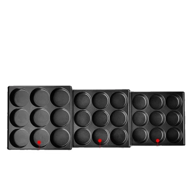 

Egg burger baking sheet stall commercial 9 hole mold eggs