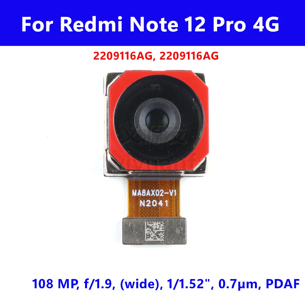 

Основная задняя камера для Xiaomi Redmi Note 12 Pro 4G, большая камера заднего вида, модуль гибкого кабеля, замена телефона 108 МП