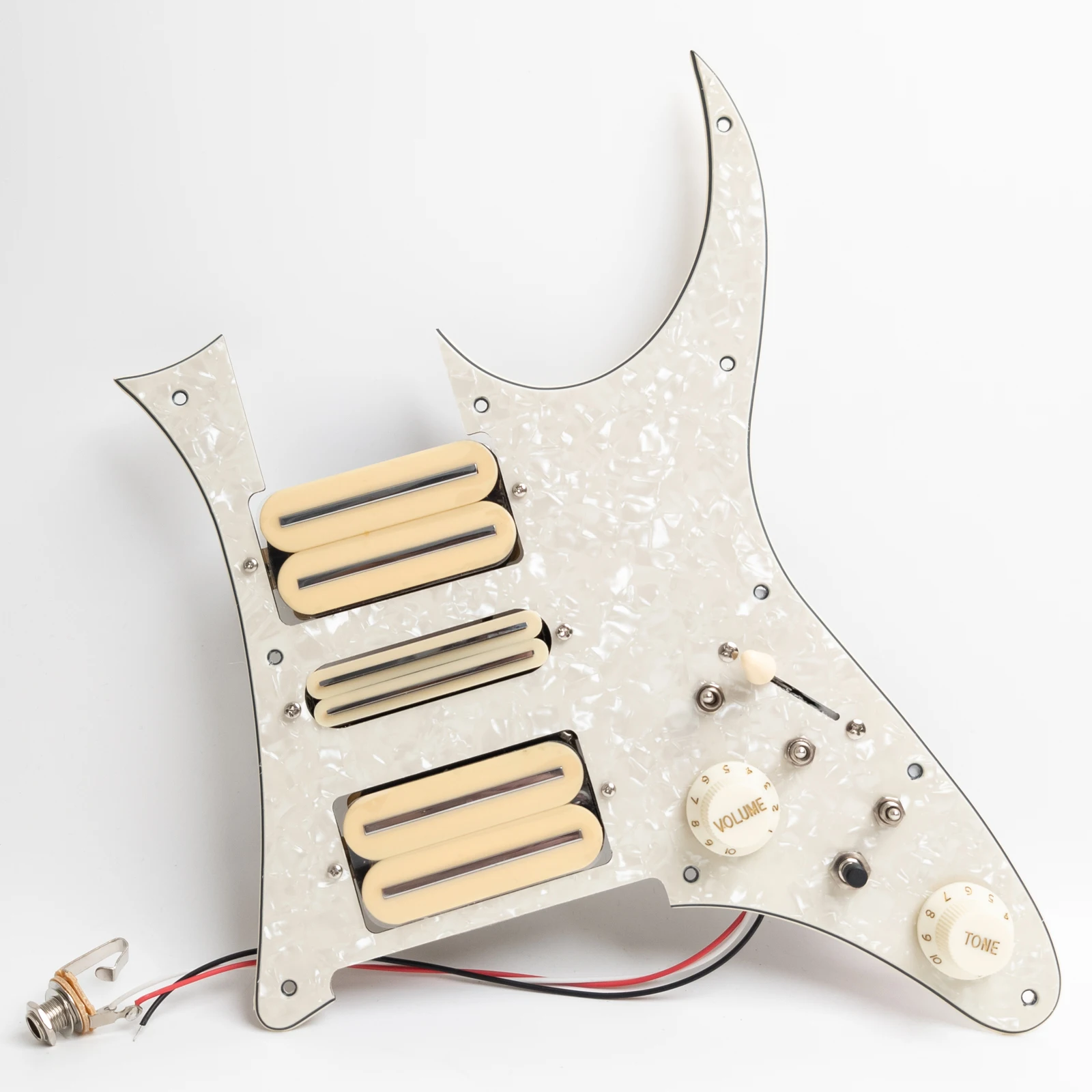 

Guitar Prewired Loaded Pickguard Set with SSH Coil Splitting Humbucker Pickups Set for RG Guitar
