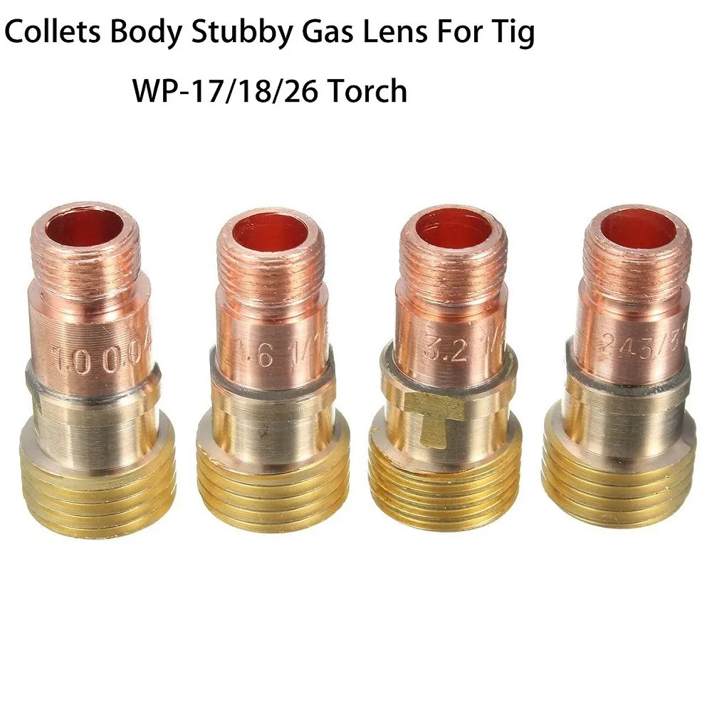 

Accurate Brass Collets Body for Stubby Gas Lens Connector 14x28 1mm Size Designed for For Tig WP PTA DB SR WP 17 18 26 Torch