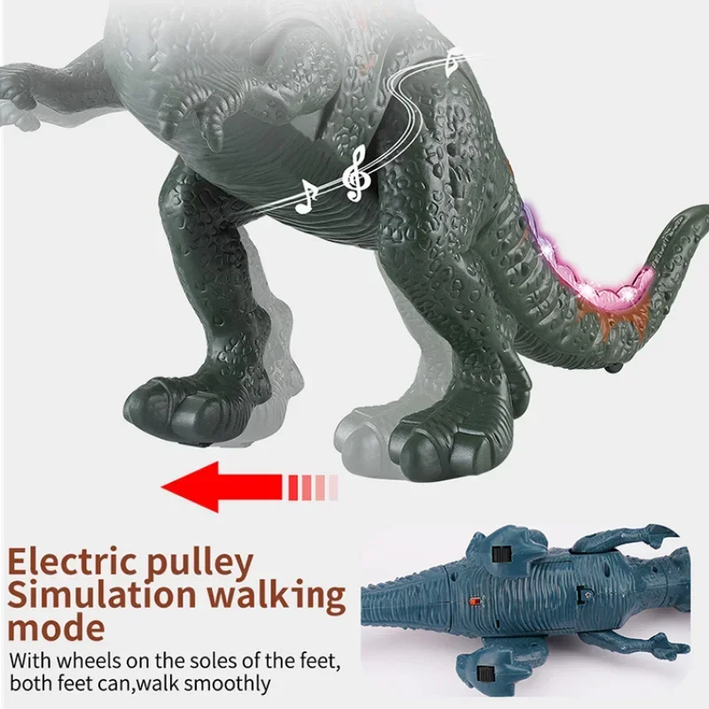 어린이용 스피노사우루스 공룡 세계 벨로키랍토르 장난감, 전기 워킹 드래곤 장난감, 크리스마스 선물