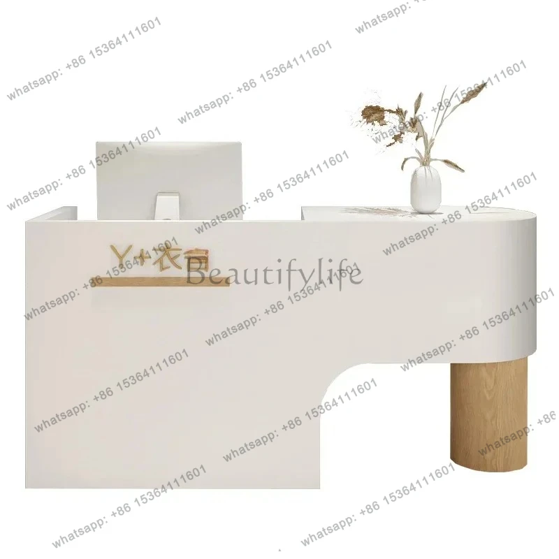 

*Women's Clothing Shop Cashier Counter Small Beauty Salon Reception Desk Simple Modern Hair Salon Bar Counter