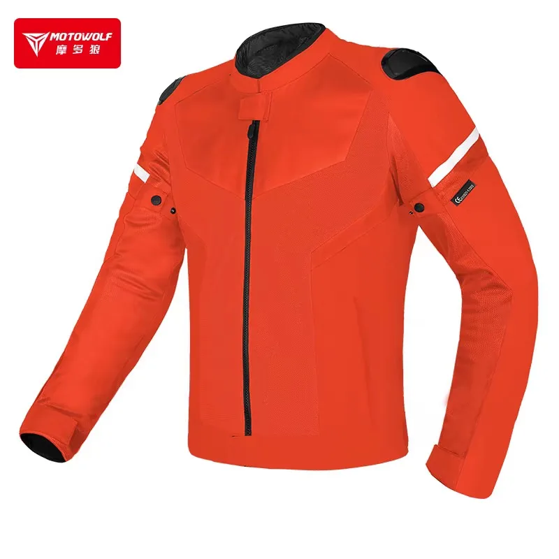 Motowolf Motorjas Heren Valbestendige Waterdichte Race Kleding Zomer Mesh Ademende Motorjas