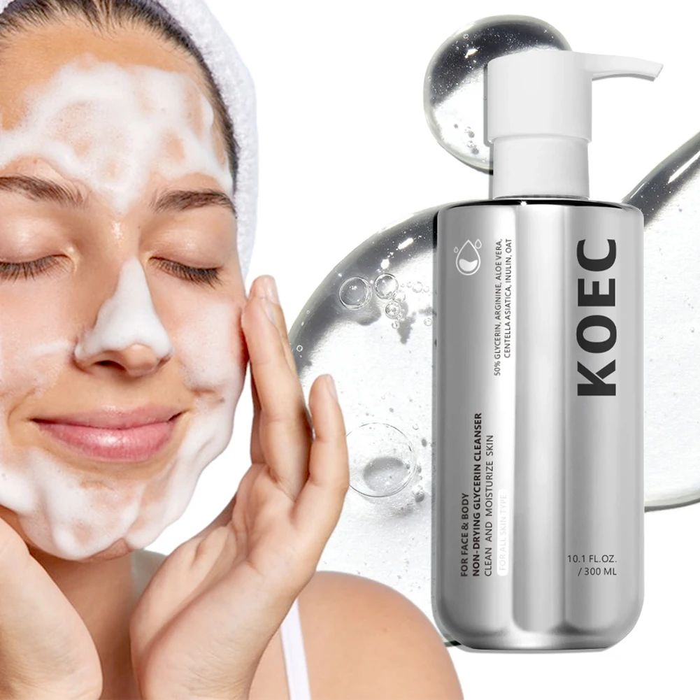 300ml Facial Cleanser Non Drying Glycerin Cleanser For Face Body Moisturizing Anti-Aging Face Wash Whitening Facial Cleanser