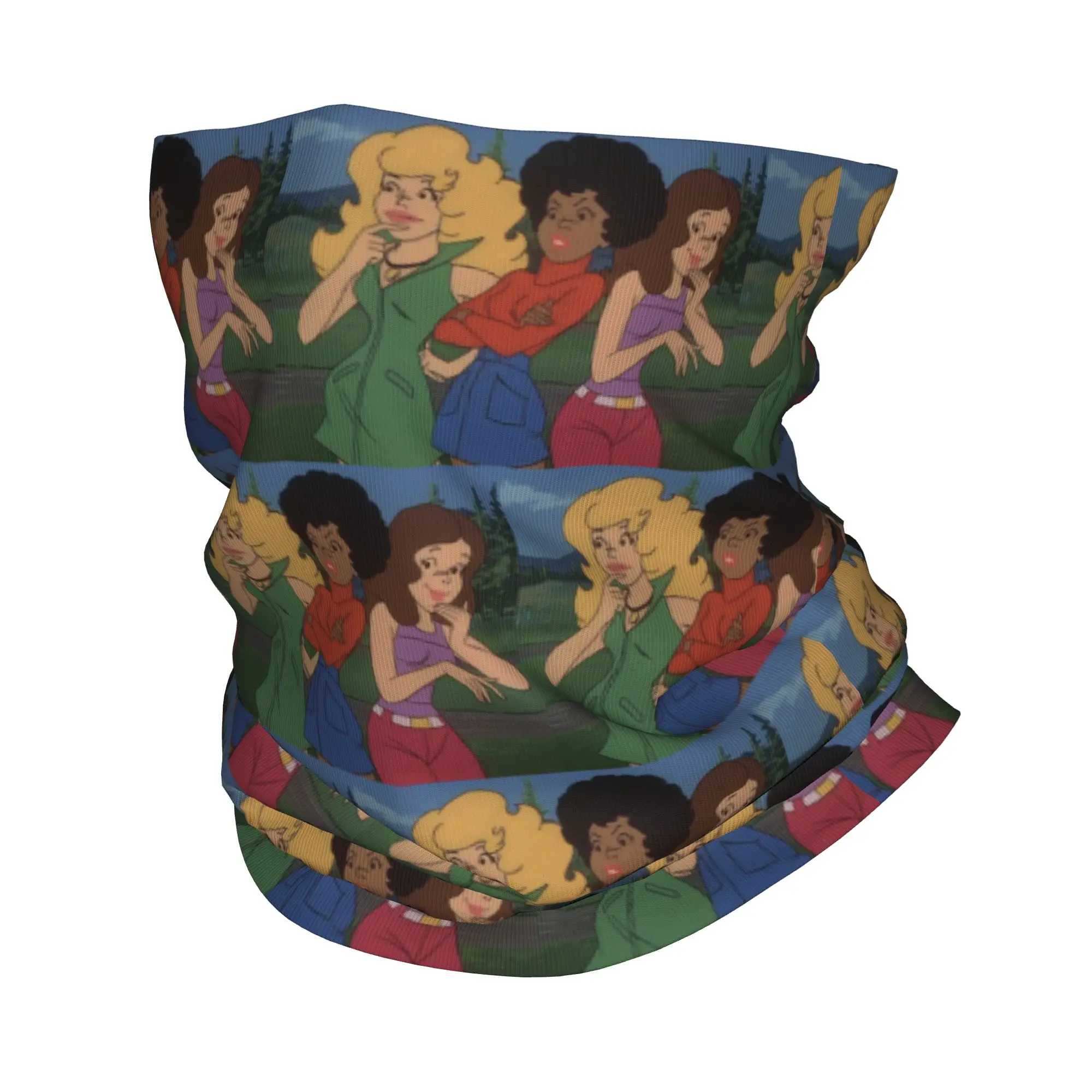 Captain Caveman and the Teen Angels Themed  Bandana Neck Gaiter Printed Mask Scarf Warm Face Mask Riding Unisex Adult