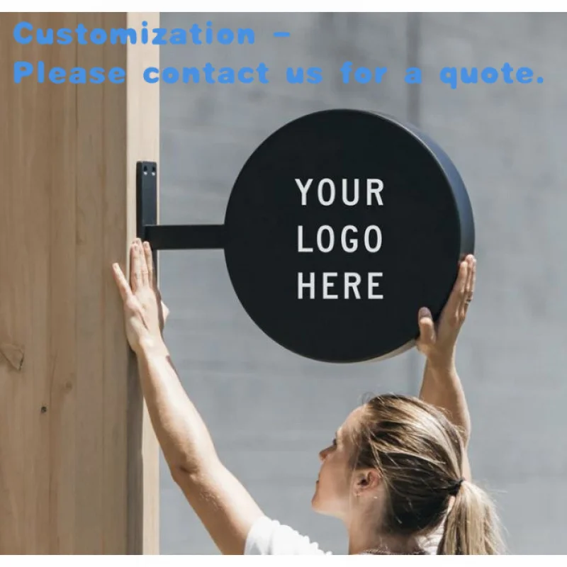 

custom.Wall Metal Circular Display Round Business Sign - Custom, Durable Storefront & Branding