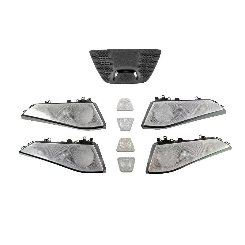 Tim Car Tuning X5/X6/X7/G05/G06/G07/G18 B&W Style Illuminated Plastic Speaker Grilles with Ambient Light Sync LED Speaker Covers