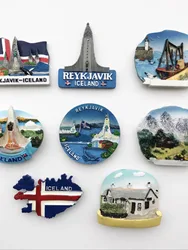 Nordic Iceland Landscape Magnetic Message Sticker Tourism Commemorative Decoration Craft Gift Magnet Refrigerator Sticker