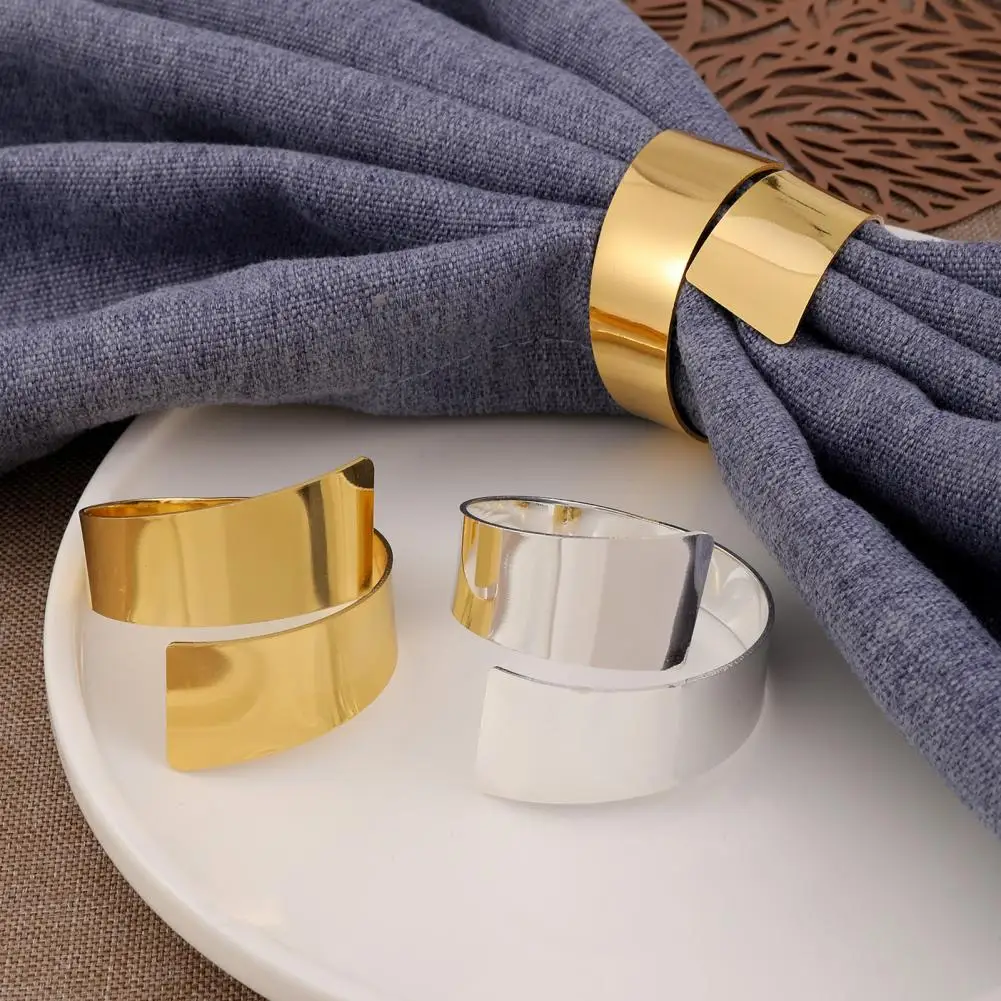 Irregular Shape Napkin Ring Rustproof Napkin Wrap Smooth Edge Not Easily Deformed Party Napkin Buckle Home Decoration