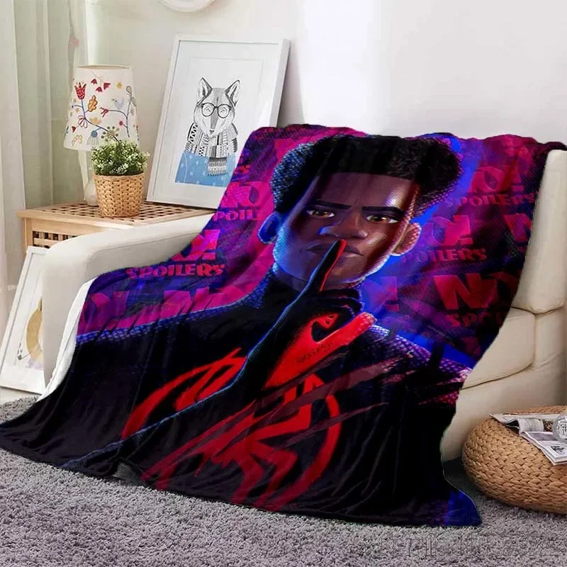 Anime Spider Man Across The Spider Verse Printed Blanket for Home Travel Soft and Comfortable Blanket for Adults and Children