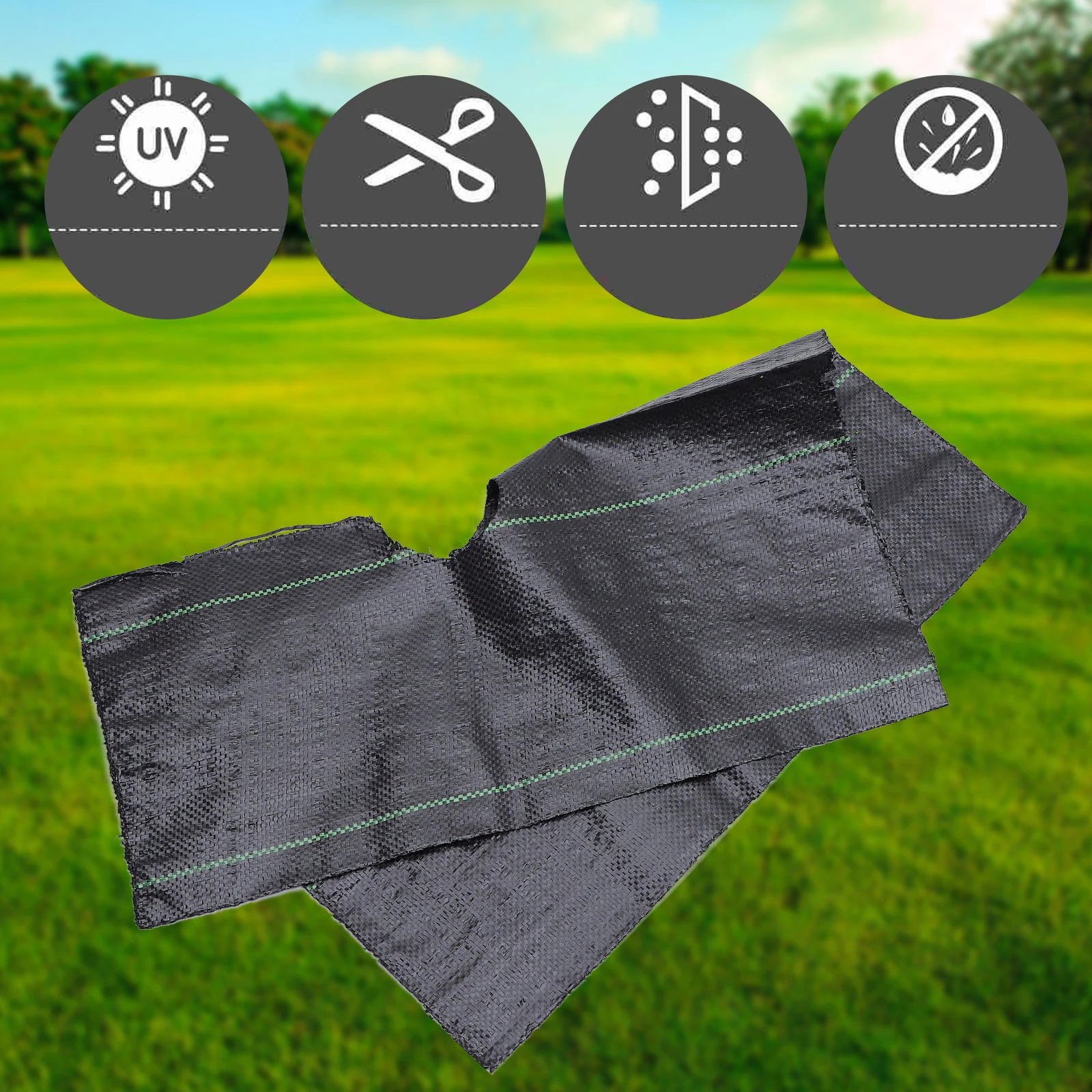 

PP Cloth 12 Sheets Heavy Duty Woven for Gardening Agricultural Anti weeding Sturdy Ground Plants Growth Tent Use