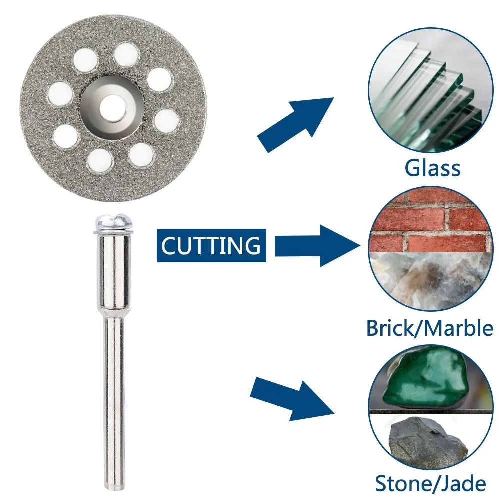 Imagem -06 - Roda de Corte de Resina e Metal Disco de Corte de Diamante Broca de Roteador de Rou Lâmina de Serra Circular para Ferramenta Rotativa Dre 66 Pcs. Lote x-