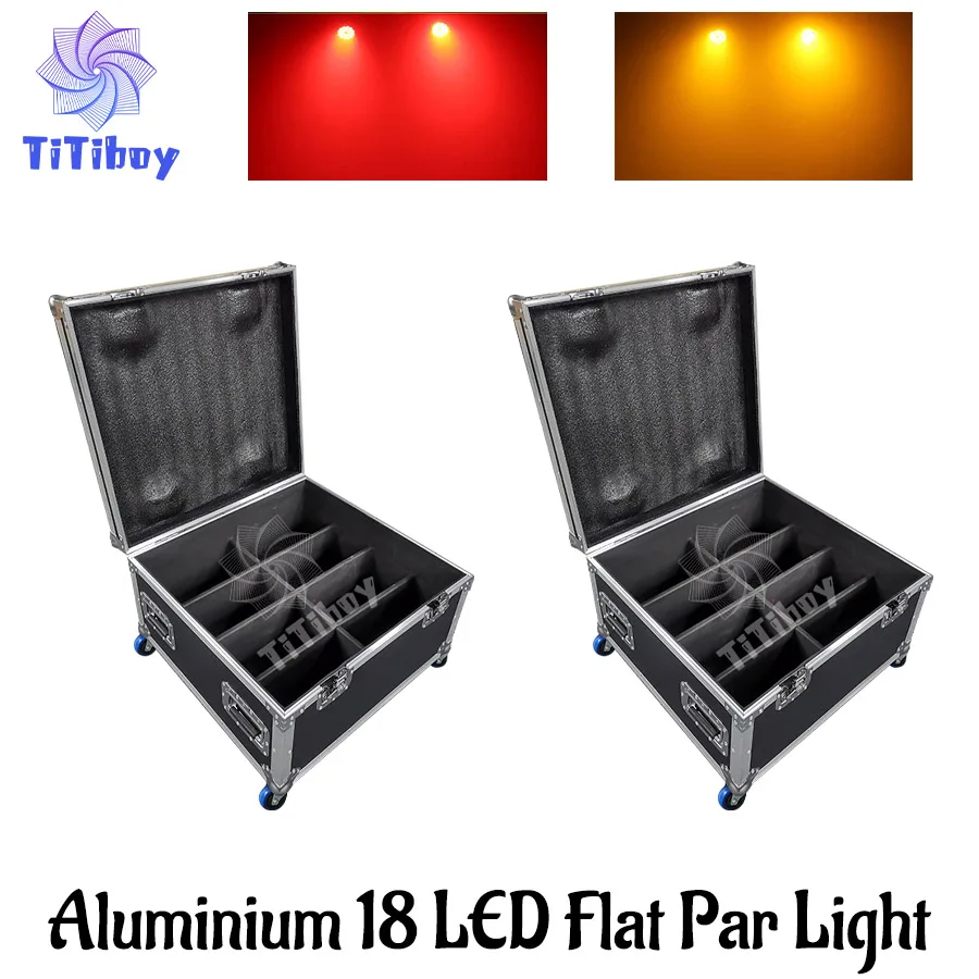 No Tax 2Pcs Flycases For 18x12w 4in1 RGBWA UV/RGBW Dyeing Par Lights Wireless Led Par Light RGBW 4in1 Flat Par Light Wall Washer