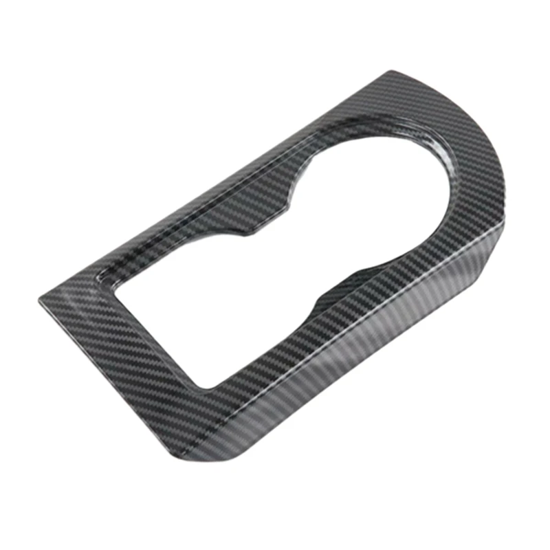 Car Carbon Fiber Center Console Water Cup Holder Decoration Cover Trim Stickers for ISUZU D-MAX 2021+