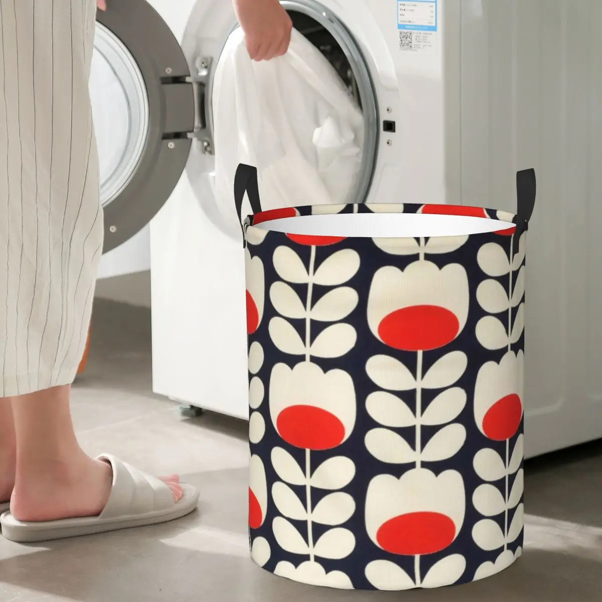 

Orla Kiely, складная корзина для белья с несколькими стержнями и цветами, корзина для хранения грязной одежды, большая водонепроницаемая корзина