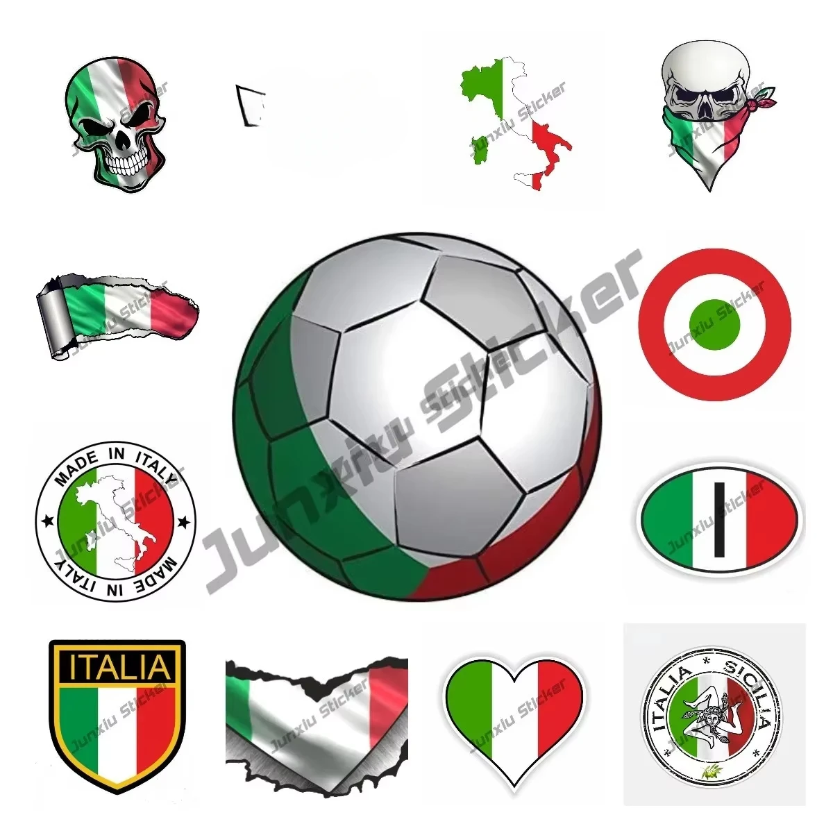 

Italy Football Sticker Decal Self Adhesive Graphix Italian Flag Vinyl Graffiti Motorcycle Helmet Racing Decal Accesorios Para
