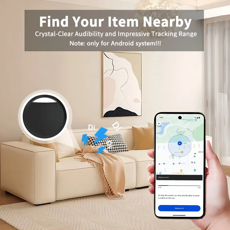 Android Airtag GPS Tracker Smart Tag Find My Device Google Mini Locator Bluetooth Tracking Location Finder Search Keys Cat Dog