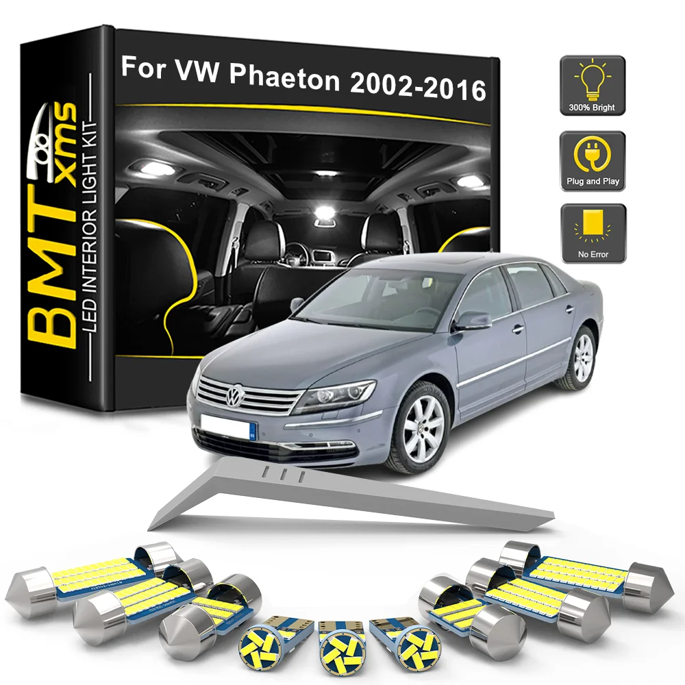 

BMTxms 18 шт. комплект светодиодных внутренних ламп Canbus для Volkswagen VW Phaeton 2002-2007 2008 2009 2010 2011 2012 2013 2014 2015 2016