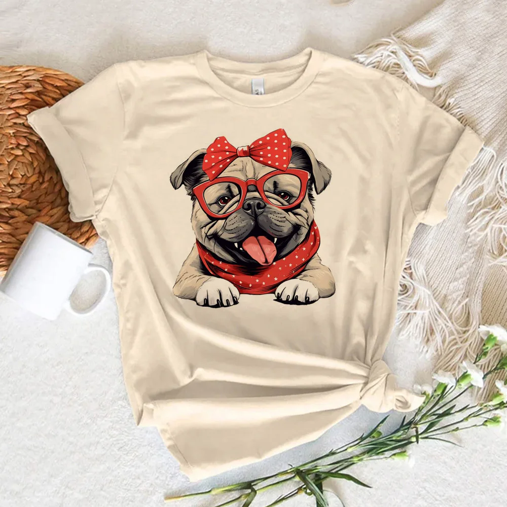 

Pug top women Japanese graphic summer t shirt female funny clothing