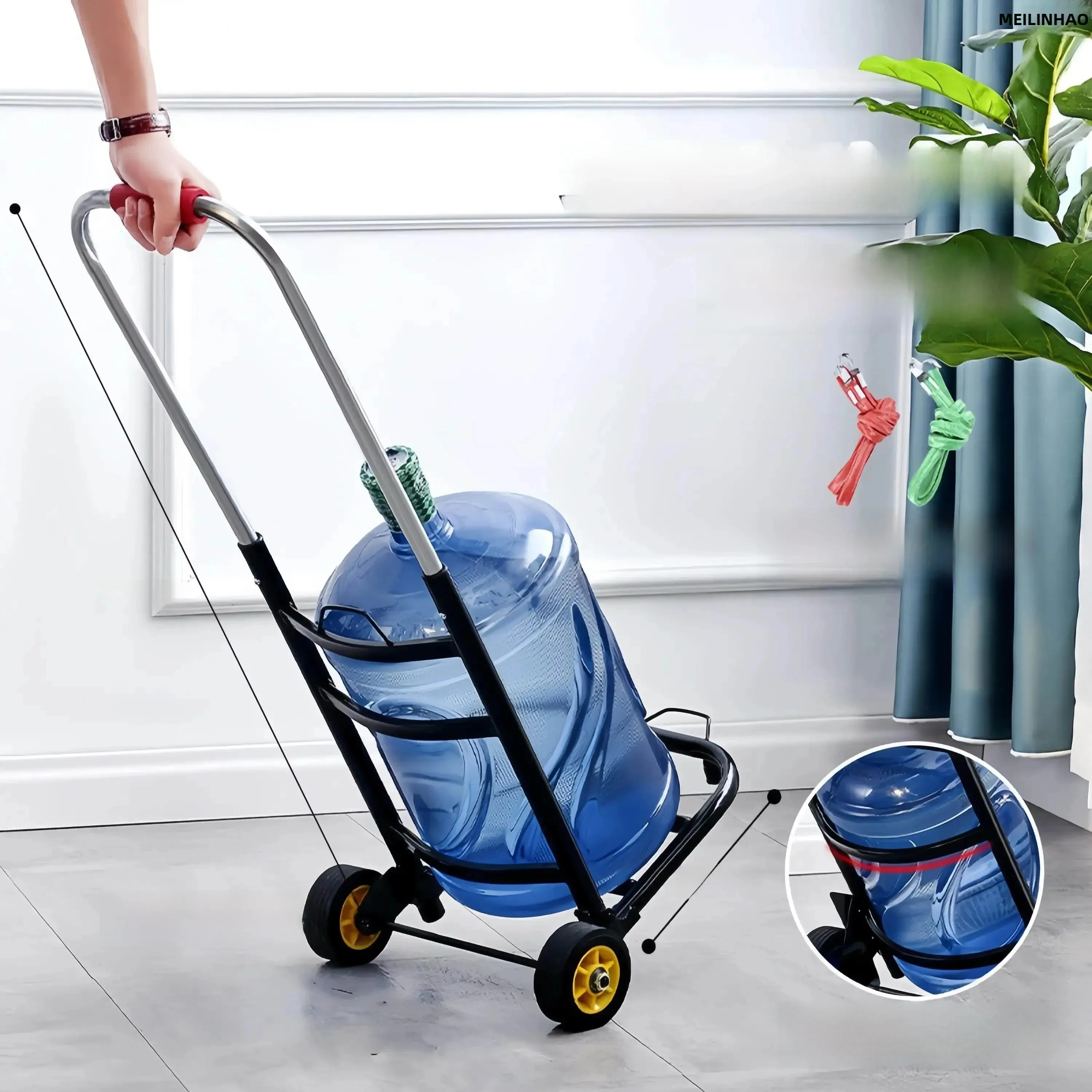 portable-water-collecting-shopping-cart-lightweight-stainless-steel-foldable-hand-pulled-cart-for-vegetable-buying-and-water