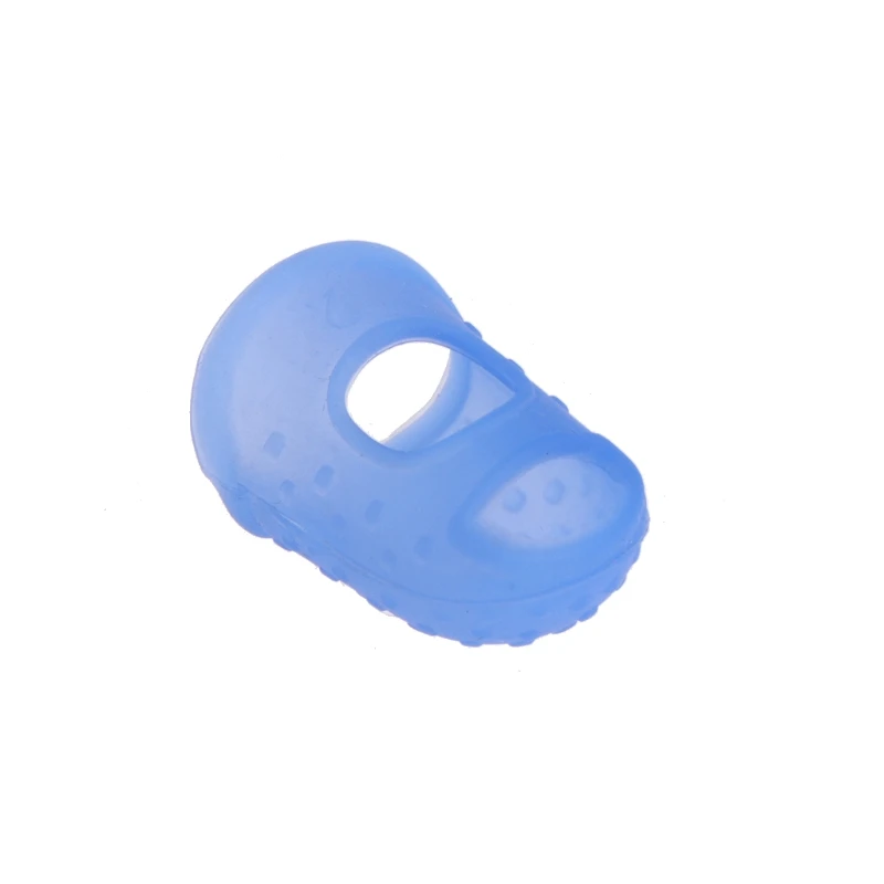Dedal de silicona Protector de dedos, herramienta de costura, colores aleatorios, 5 unids/set por juego