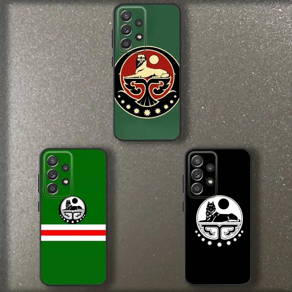 

Chechen Coats Logo Phone Case For Samsung S 25,24,23,22,30,21,10,9,Ultra,Plus,Lite,FE,4,5 G Soft Black Case