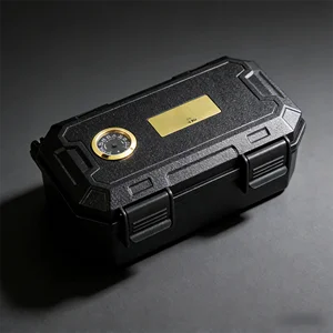 Portable Waterproof Cigar Humidor for 10 Cigars, Travel Case with Hygrometer & Humidifier | Hermetic Seal, Double Layer Design