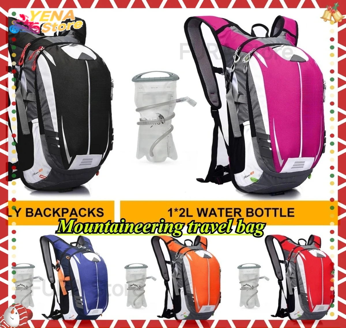 

2025 New 18L Ultralight Outdoor Sports Backpack for Climbing, Hiking, Running, Cycling, Hydration, Waterproof