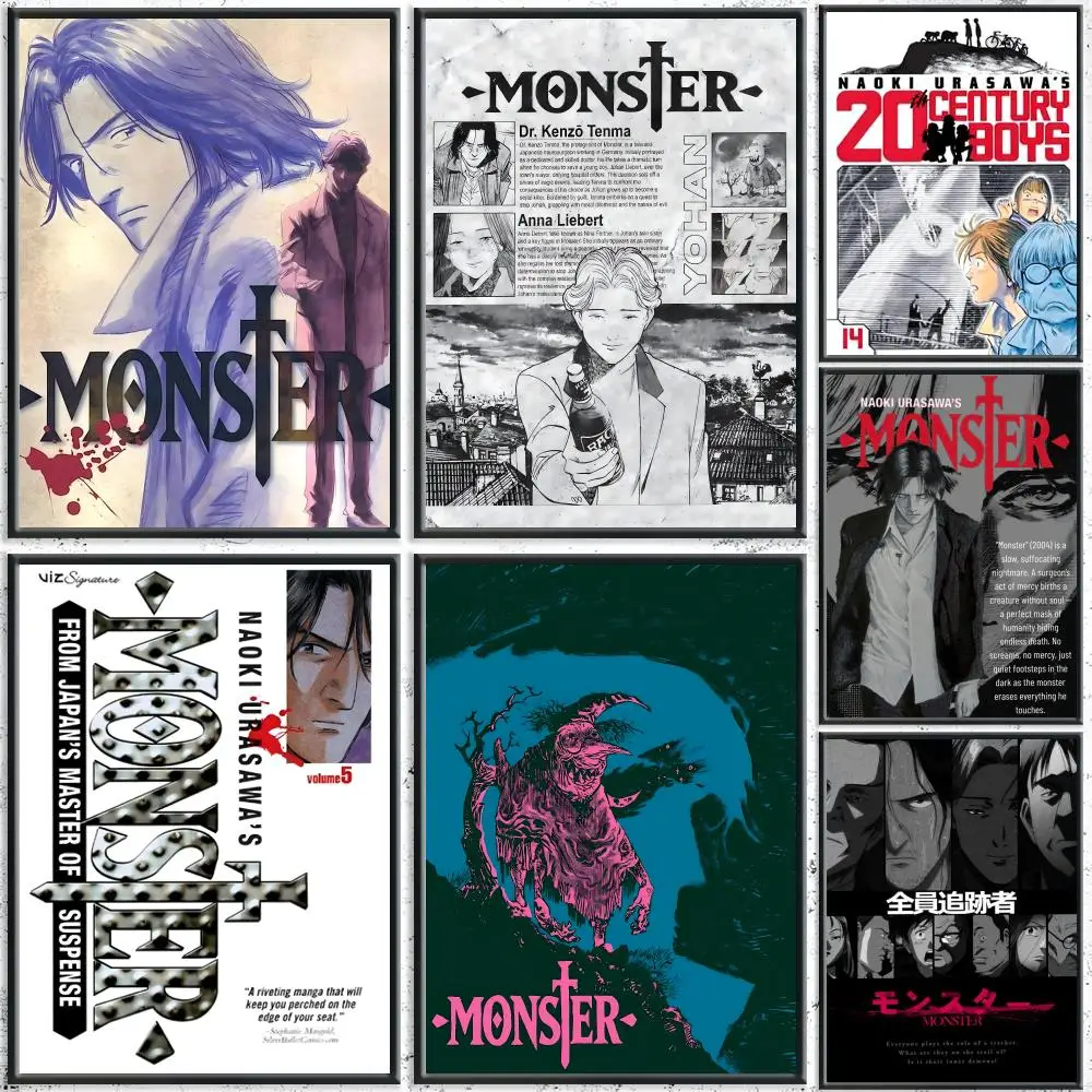 Monster Anime Poster HD Waterproof Self-Adhesive Wall Art – Multi-Scene Use, Top Gift Pick