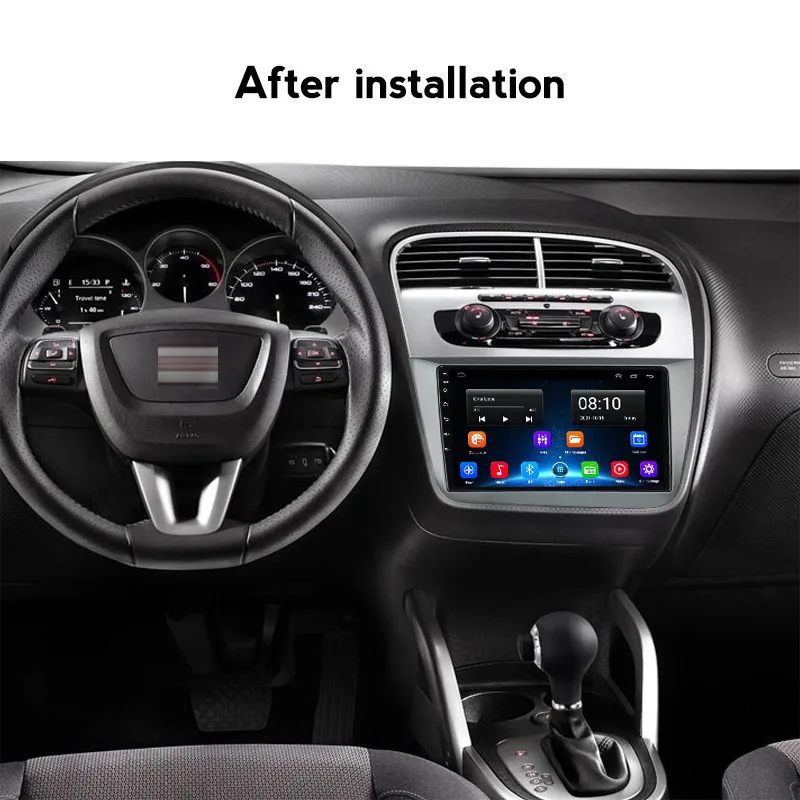 Car Radio Android 10.0 QLED Screen Qualcomm For Seat Leon 2 MK2 Altea XL 2004-2015 Car Stereo Head Unit DSP 48EQ Carplay NO 2din