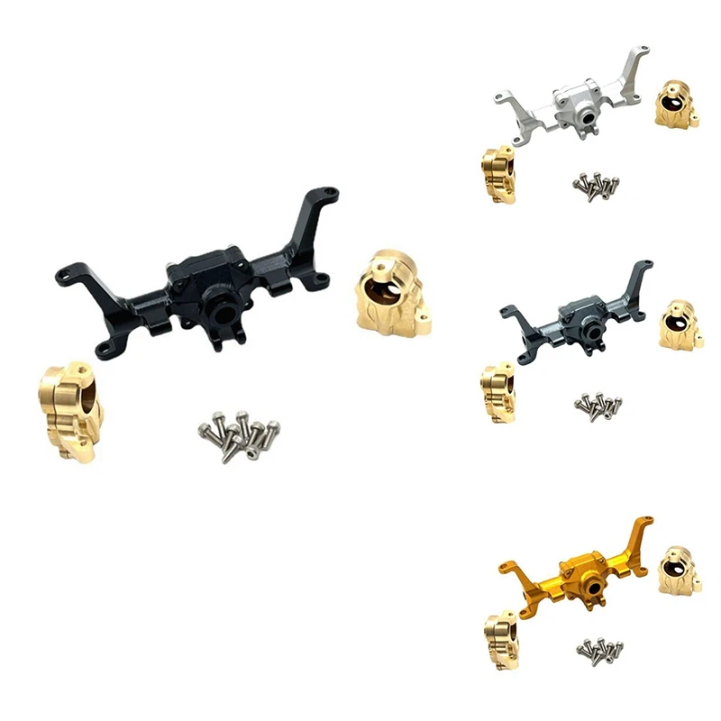 

For FMS FCX24 Metal Front Portal Axle Housing And Brass Steering Knuckle 1/24 RC Crawler Car Upgrades Parts