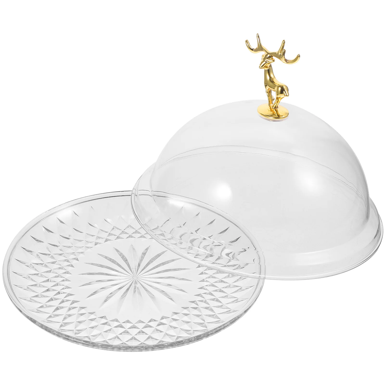 Cake Tray Clear Cake Stand Dome Cover Snack Serving Tray Dessert Display Storage for Wedding Party Bakery Birthday